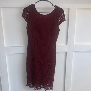 Lulus Burgundy Lace Dress